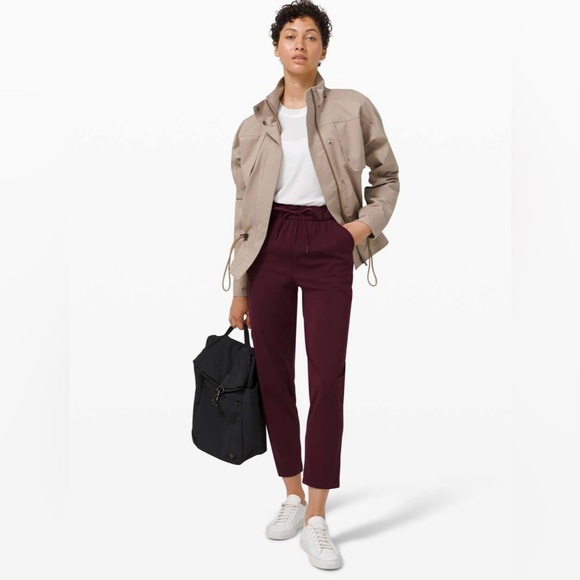 Lululemon Keep Moving Pant 7/8 High-Rise Cassis Burgundy Size 2 - Picture 2 of 12